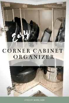 Emory Farm Easy DIY Corner Organizer Cabinet