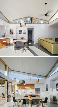 پسوند عقب با سقف زاویه دار به این خانه استرالیایی اضافه شد