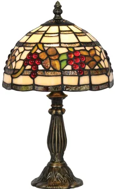 Rustic Grape Vine 200 mm Small Tiffany Table Lamp