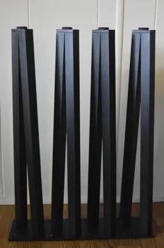 پایه میز فلزی Harpin V شکل سیاه 1 "آلومینیوم