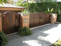 لس آنجلس - Wood Driveway Gates ، Swinging Driveway Gates ، Driveway Gates