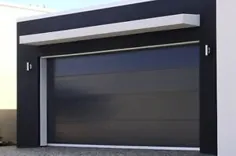 درب گاراژ استیل مدرن مشکی فلاش بافت [8 "x 8"]