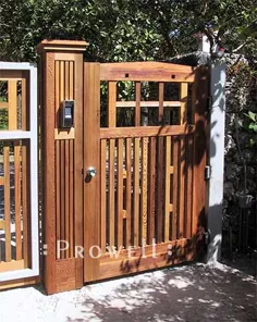 Prowell's Wood Craftsman Driveway Gate # 16