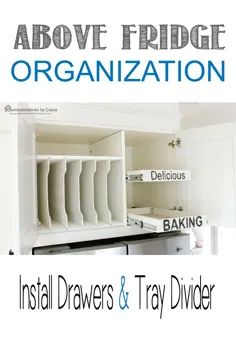 سازمان آشپزخانه - نحوه نصب کشوهای کشیده در کابینت بالای یخچال