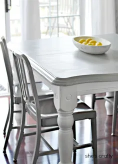 میز آشپزخانه نقاشی خاکستری و سفید