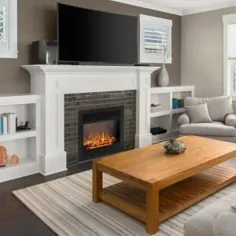 Boyel Living 28 in. Fireplace Fireplace Inceded Mounted or TV Stand بخاری شومینه در Black-WF-EP24718US - The Home Depot