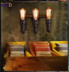 123.0US $ | Three Head Loft Antique Wall Light Light چراغ های خلاقانه لوله های آب چراغ های دیواری لامپ برای اتاق خواب لامپ های صنعتی ادیسون | چراغ های دیواری عتیقه | چراغ های دیواری چراغ دیواری اتاق خواب - AliExpress