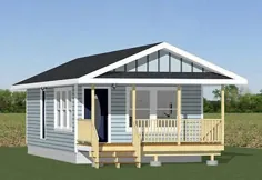 16x16 Tiny House - 465 فوت مربع - PDF طبقه طرح - مدل 2B • 29.99 دلار
