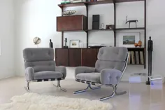 صندلی های کرومی تزئینی مدرن Milo Baughman Style Mid Century