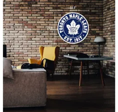 Toronto Maple Leafs 22 "گرد پی وی سی آرم دیوار علامت