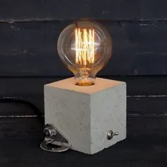 لامپ آویزان؟  چراغ رومیزی؟  cubo / arco!  لامپ بتونی