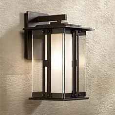 Fallbrook Collection 11 3/4 "High Bronze Wall Outdoor Wall Light - # 4M756 | Lamps Plus