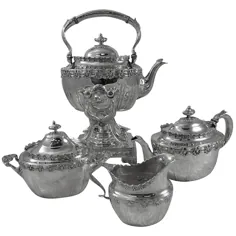 English King by Tiffany and Co. سرویس چای چهار تکه نقره استرلینگ