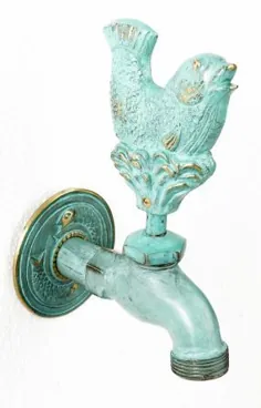 Verdigris Fish Out Of Water Garden شیر