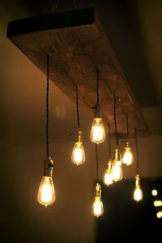 لوستر لامپ ادیسون ساخته شده از چوب مصنوعی را بازیابی کرد
