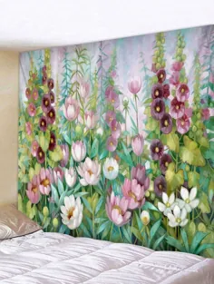 گالری عکس - ملیله دیواری متحرک چاپ گل و برگ