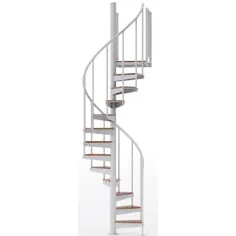 Mylen Stairs Condor 42-in x 13.34-ft 2 Platform Rails Kit White Spiral Staircase، Fits قد: 102 اینچ تا 114 اینچ (11 آج) Lowes.com