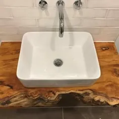 دکوراسیون حمام ظرفشویی مخزن ظرفشویی مخزن ظرفشویی بتن چوبی |  اتسی