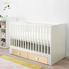 STUVA / FÖLJA سفید ، توس ، تخت با کشو ، 70x140 سانتی متر - IKEA