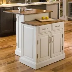 سبک های خانگی پایه چوبی سفید با سبد خرید آشپزخانه با چوب (17.75 اینچ در 48 اینچ در 35.5 اینچ) Lowes.com