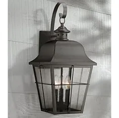 لامپ دیواری Quoizel Millhouse 22 "High Black Outdoor Wall - # 5F666 | Lamps Plus