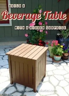 میز کناری DIY در فضای باز با کولر (آسان + بی نظیر) |  اره روی اسکیت ها®