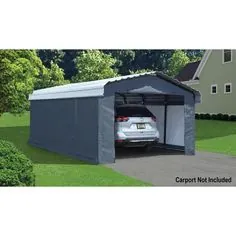 Arrow 12 ft. W x 20 ft. D Enclosure Kit for Carport با دسترسی راحت درایو و درزهای مهر و موم شده -10181 - انبار خانگی