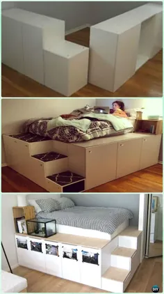 Bett selber bauen für ein individuelles Schlafzimmer-Design |  Bett selber bauen ، Diy plattform bett ، Selbstgemachte bettrahmen