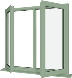 Chartwell Green UPVC Window Style 14- فقط خرید آنلاین