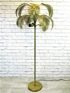 لامپ استاندارد طرح درخت نخل طلایی چراغ کف فلزی سبک مدرن |  eBay
