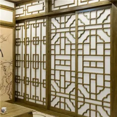 درب کشویی چوبی Shoji به سبک چینی