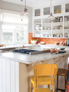 23 ایده طراحی کاشی نارنجی برای آشپزخانه و حمام شما