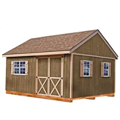 Best Barns New Castle 16 ft. x 12 ft. Wood Storage Shed Shed Kit with Floor Included 4 x 4 Runners-newcastle_1612df - The Home Depot