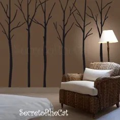 اتاق نشیمن مجموعه تابلوچسبها دیوار برگ درخت دیوار بزرگ درخت |  اتسی