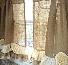 17 پرده آشپزخانه شایان ستایش Rustic Burlap - سعادت دکوراسیون منزل