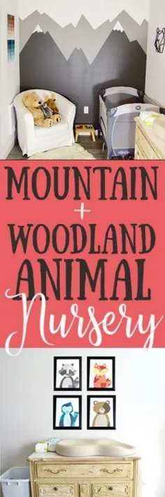 مهد کودک PNW Mountain & Woodland Animal Themed - The DIY Lighthouse