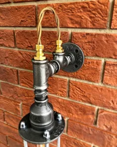 کلاهبرداری Steampunk. روشنایی صنعتی ، چراغ سرویس بهداشتی ، دیوارکوب ، چراغ دیواری ، روشنایی استیم پانک ، روشنایی ورودی