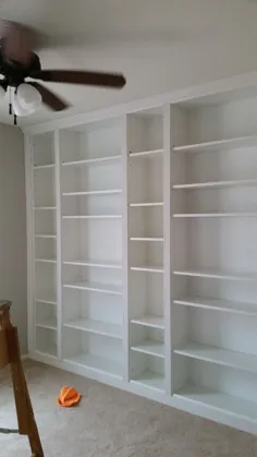 دیوار کتابخانه DIY - قفسه های داخلی بیلی