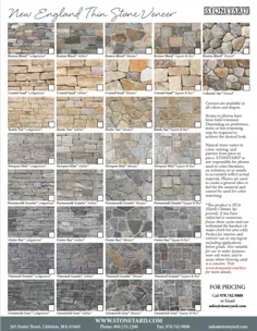 کاتالوگ ها و ادبیات سنگ روکش نازک طبیعی |  Stoneyard®