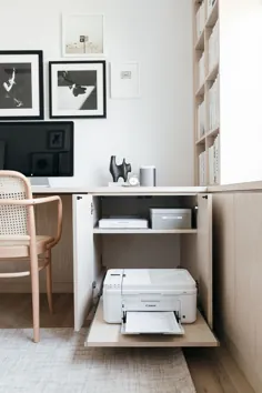 کمد های ساخته شده در کالیفرنیا قفسه های داخلی: طراحی دفتر خانه ما - آن سیج