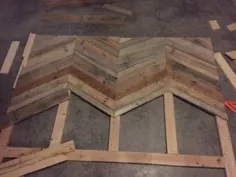 ساخت Headboard Chevron Pallet