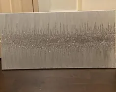 سبک آدری هپبورن Glitter Wall Canvas Ombre نقره ای و | اتسی