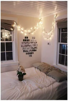 چراغ های پری ایده های اتاق خواب ساده است