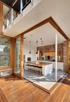 25 ایده مدرن طراحی آشپزخانه و دیوار آجری داخلی