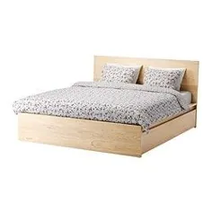 قاب تختخواب بالا / 2 جعبه ذخیره سازی ، روکش بلوط سفید رنگ ، کامل - IKEA