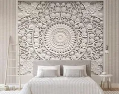 کاغذ دیواری هندسه خاکستری ساده ، نقاشی های دیواری مثلث خاکستری مدرن برای اتاق نشیمن یا پذیرایی