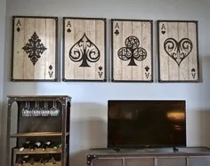 کارت پوکر فلزی Ace of Spades Wall Art Casino Decor با | اتسی