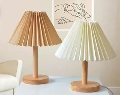 چراغ چوب دستی چراغ چوبی ترکیبی لامپ ترکیبی لامپ |  اتسی