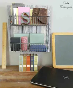 سطل های ذخیره سازی دکوراسیون خانه مزرعه DIY با یک قفسه آشپزخانه سیم دار