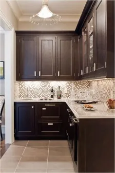 25 ایده جالب برای طراحی کابینت آشپزخانه تاریک